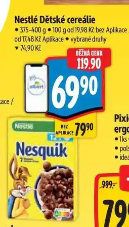 Albert Nestlé Dětské cereálie nabídka