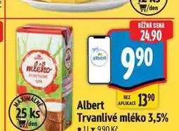 Albert Albert Trvanlivé mléko 3,5% nabídka