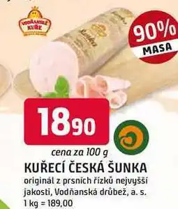 Trefa KUŘECÍ ČESKÁ ŠUNKA originál z prsních řízků nejvyšší jakosti nabídka