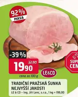 Trefa TRADIČNÍ PRAŽSKÁ ŠUNKA NEJVYŠŠÍ JAKOSTI nabídka