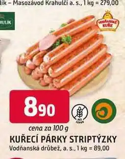 Trefa KUŘECÍ PÁRKY STRIPTÝZKY nabídka