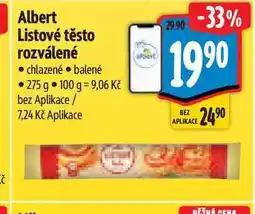 Albert Albert Listové těsto rozválené • chlazené nabídka