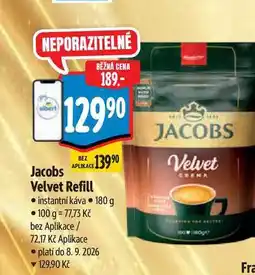 Albert Jacobs Velvet Refill instantní káva nabídka