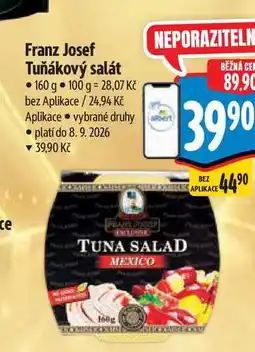 Albert Franz Josef Tuňákový salát nabídka