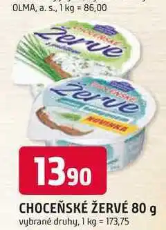 Trefa CHOCEŇSKÉ ŽERVÉ 80 g vybrané druhy nabídka