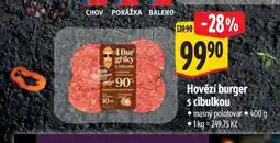 Albert Hovězí burger s cibulkou nabídka