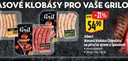 Albert Albert Masová klobása Chipolata/ na pivu/se sýrem a špenátem nabídka
