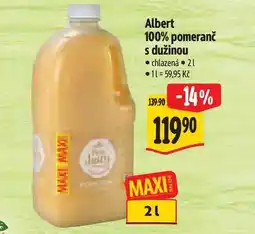 Albert Albert 100% pomeranč s dužinou nabídka
