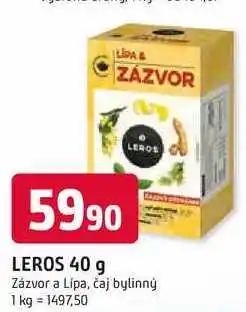 Trefa LEROS 40 g Zázvor a Lípa, čaj bylinný nabídka