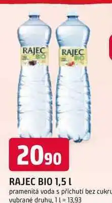 Trefa RAJEC BIO 1,5L pramenitá voda s příchutí bez cukru nabídka