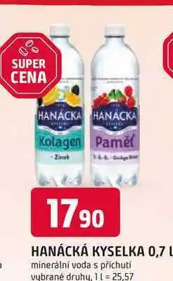 Trefa HANÁCKÁ KYSELKA 0,7 L minerální voda s příchutí nabídka