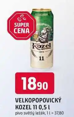 Trefa Velkopopovický Kozel 11°, světlý ležák (plechovka) nabídka