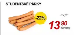 ZEMAN STUDENTSKÉ PÁRKY nabídka