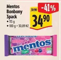 Albert Mentos Bonbony 3pack 113 g nabídka