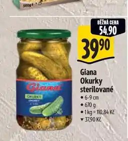 Albert Giana Okurky sterilované 6-9 cm nabídka