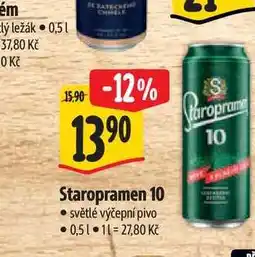 Albert Staropramen 10 světlé výčepní pivo nabídka
