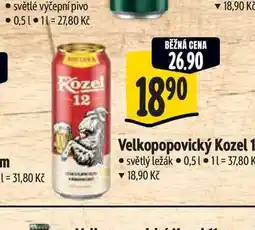 Albert Velkopopovický Kozel 12 světlý ležák nabídka