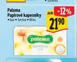 Albert Paloma Papírové kapesníky box 3vrstvé 80 ks nabídka