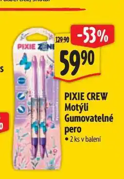 Albert PIXIE CREW Motýli Gumovatelné pero 2 ks v balení nabídka