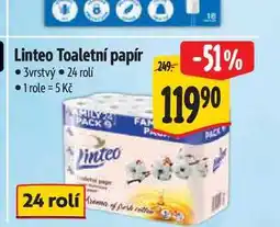 Albert Linteo Toaletní papír 3vrstvý 24 rolí nabídka