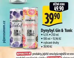 Albert Dynybyl Gin & Tonic 4,5% nabídka