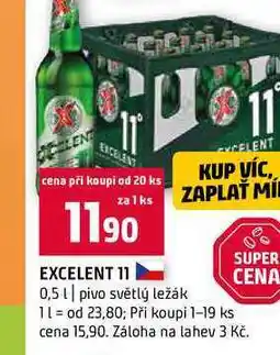 Terno EXCELENT 11 0,5l pivo světlý ležák nabídka