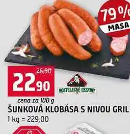 Terno ŠUNKOVÁ KLOBÁSA S NIVOU GRIL nabídka