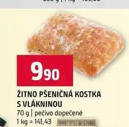 Terno ŽITNO PŠENIČNÁ KOSTKA S VLÁKNINOU 70 g pečivo dopečené nabídka