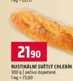 Terno RUSTIKÁLNÍ SVĚTLÝ CHLEBÍK 300 g pečivo dopečené nabídka