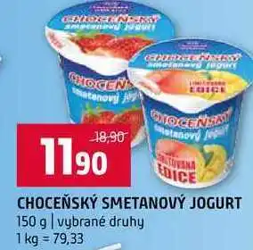 Terno CHOCEŇSKÝ SMETANOVÝ JOGURT 150 g vybrané druhy nabídka
