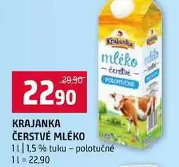 Terno KRAJANKA ČERSTVÉ MLÉKO 1l 1,5 % tuku polotučné nabídka
