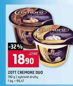 Terno ZOTT CREMORE DUO 190 g vybrané druhy nabídka