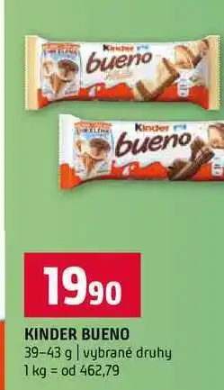 Terno KINDER BUENO 39-43 g vybrané druhy nabídka