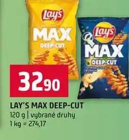 Terno LAY'S MAX DEEP-CUT 120 g vybrané druhy nabídka