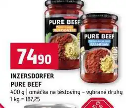 Terno INZERSDORFER PURE BEEF 400 g omáčka na těstoviny vybrané druhy nabídka