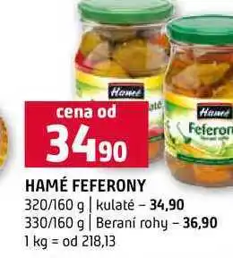 Terno HAMÉ FEFERONY 320/160 g kulaté 330/160 g Beraní rohy nabídka