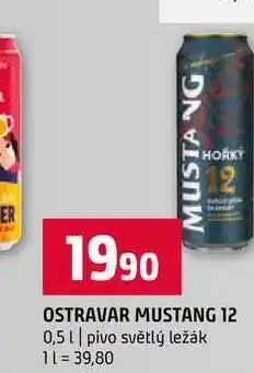 Terno OSTRAVAR MUSTANG 12 0,5l pivo světlý ležák nabídka