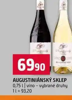 Terno AUGUSTINIÁNSKÝ SKLEP 0,75l víno vybrané druhy nabídka