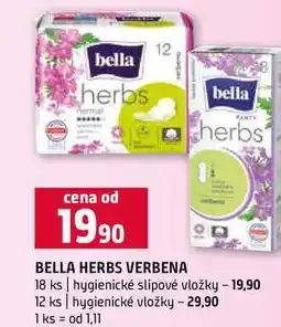 Terno BELLA HERBS VERBENA 18 ks hygienické slipové vložky 12 ks hygienické vložky nabídka