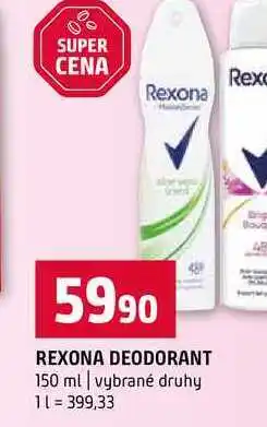 Terno REXONA DEODORANT 150 ml vybrané druhy nabídka