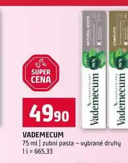 Terno VADEMECUM 75 ml zubní pasta vybrané druhy nabídka