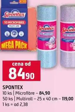 Terno SPONTEX 10 ks Microfibre 50 ks Multiroll 25 x 40 cm nabídka