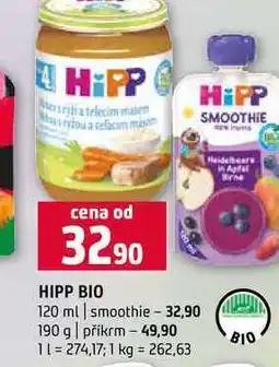 Terno HIPP BIO 120 ml smoothie 190 g příkrm nabídka