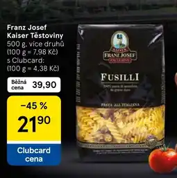 Tesco Franz Josef Kaiser Těstoviny nabídka