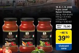 Tesco Franz Josef Kaiser Omáčka nabídka