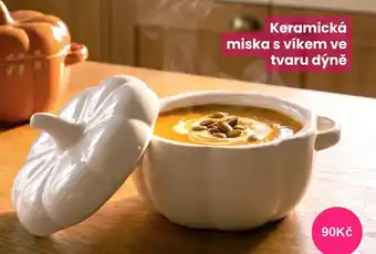 Keramická miska s víkem ve tvaru dýně