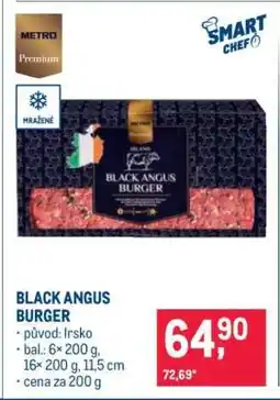 Makro Black Angus burger nabídka
