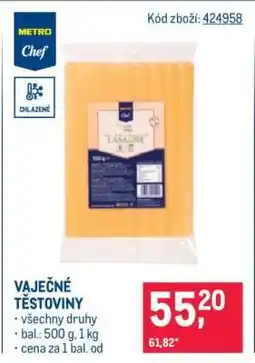 Makro VAJEČNÉ TĚSTOVINY nabídka