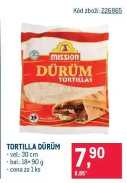 Makro Tortilla Dürüm nabídka