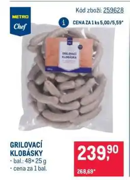 Makro Grilovací klobásky nabídka